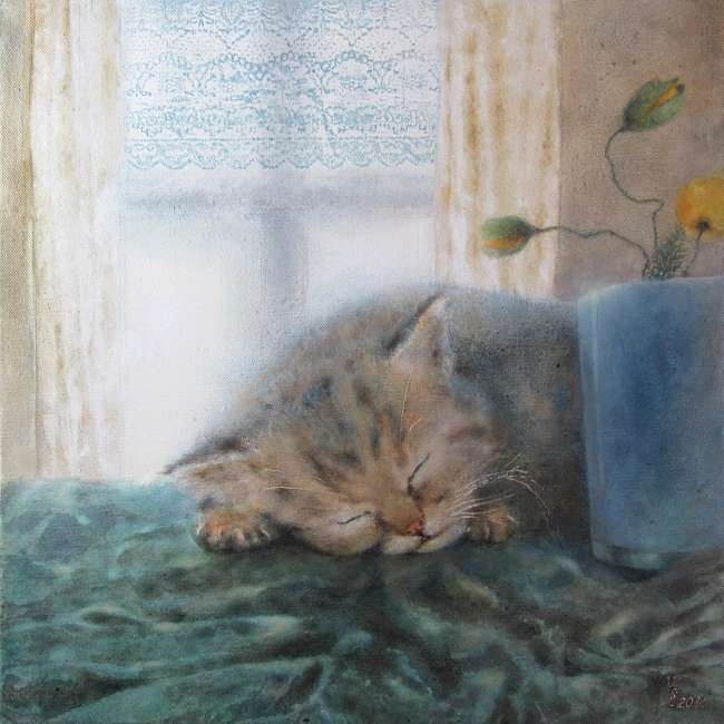 Katze 40x40