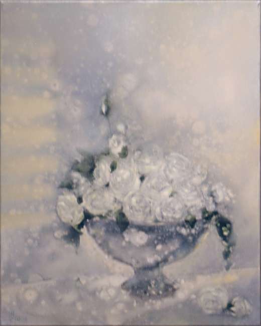 weiße Rosen II 40x50